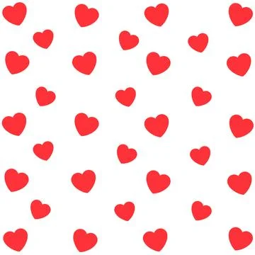 Hearts seamless pattern. Repeating love background. Repeated scattered hear.. Stock Illustration