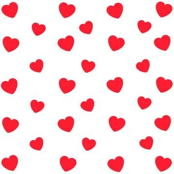 Hearts seamless pattern. Repeating love background. Repeated scattered hear.. Illustrazione stock