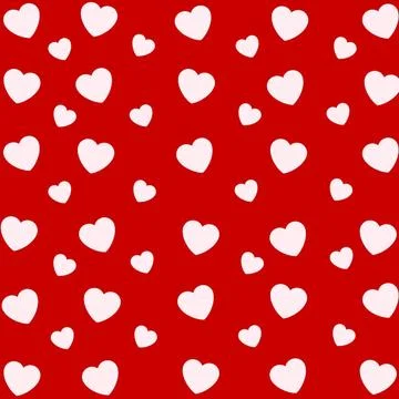 Hearts seamless pattern. Repeating love background. Repeated scattered hear.. 스톡 일러스트