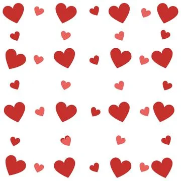 Hearts seamless pattern. Repeating love background. Repeated scattered hear.. 스톡 일러스트