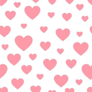 Hearts seamless pattern. Repeating love background. Happy Valentine's Day. Illustrazione stock