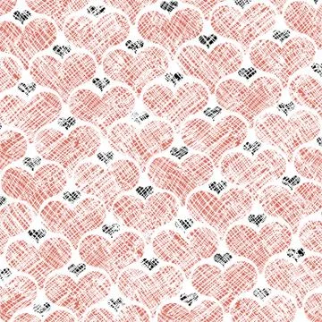 Hearts seamless pattern textured Illustration