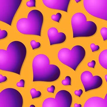 Hearts seamless pattern Valentine's day background 스톡 일러스트