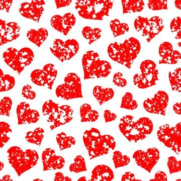 Hearts seamless pattern Valentine's day background 스톡 일러스트