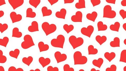 Hearts seamless pattern Valentine's day background Stock Illustration