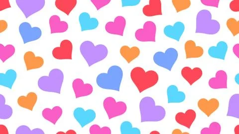 Hearts seamless pattern Valentine's day background 스톡 일러스트
