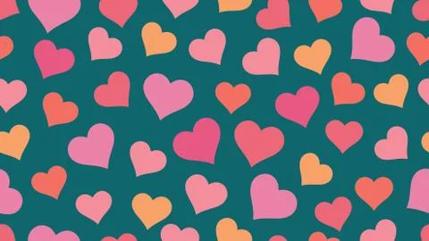 Hearts seamless pattern Valentine's day background 스톡 일러스트