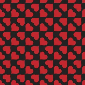 Hearts seamless pattern Valentine's day background Stock Illustration