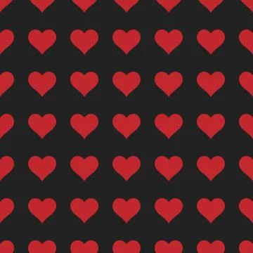 Hearts seamless pattern Valentine's day background Stock Illustration