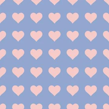Hearts seamless pattern Valentine's day background Stock Illustration