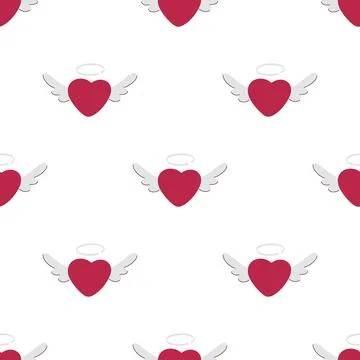 Hearts seamless pattern vector graphic イラスト素材