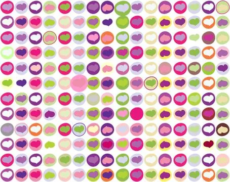 Hearts seamless pattern vector Stock Illustration