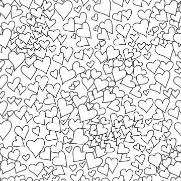 Hearts. Seamless pattern. Vector Stock Illustration