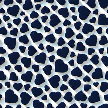 Hearts. Seamless pattern. Vector illustration Stock Illustration