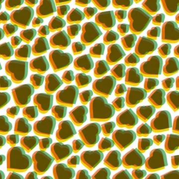 Hearts. Seamless pattern. Vector illustration Stock Illustration