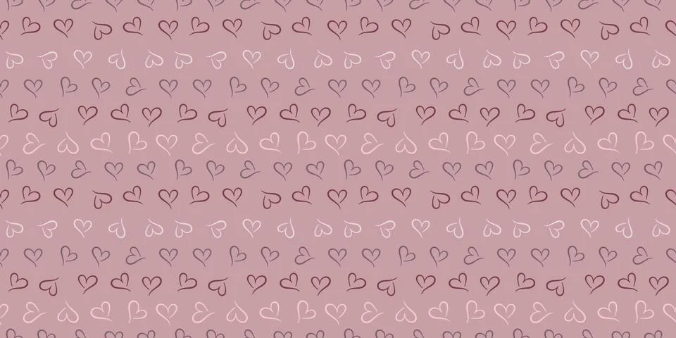Hearts seamless repeat pattern vector background. 스톡 일러스트