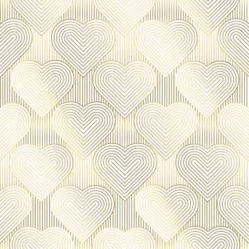 Hearts seamless vector pattern Stock Illustration