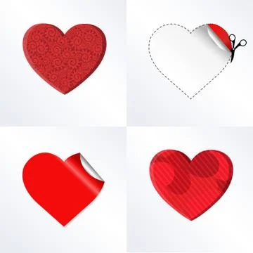 Hearts set Stock Illustration