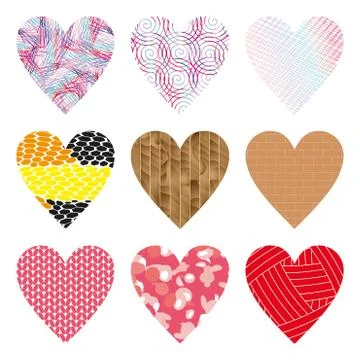 Hearts set Stock Illustration