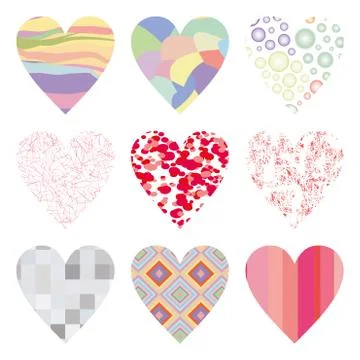 Hearts set Stock Illustration