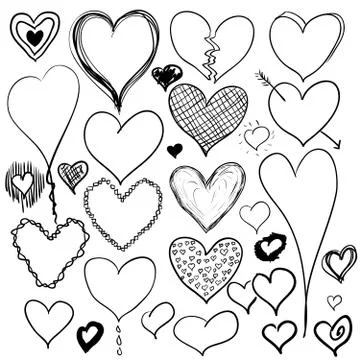 Hearts set Stock Illustration