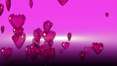 Hearts shape on pink background Stock Footage 125820414