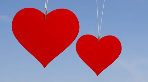 Hearts in sky Stock Footage 59563678