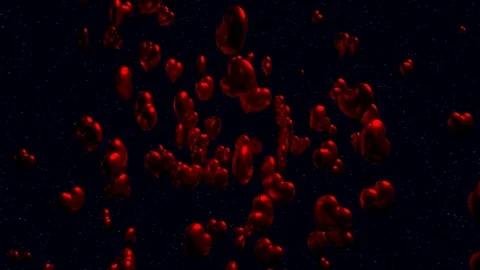 Hearts in space Stock Footage 71235857