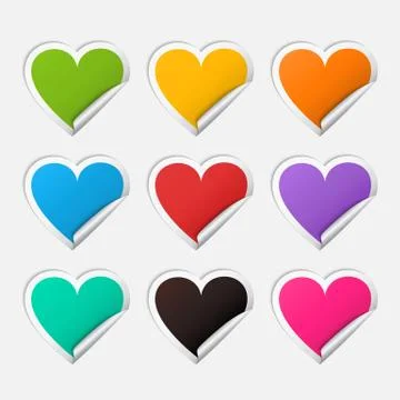 Hearts sticker Stock Illustration