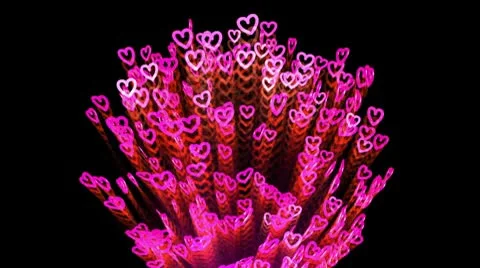 Hearts super flow purple Stock Footage 10702951