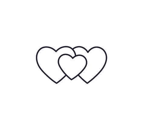 Hearts three Stock Illustration