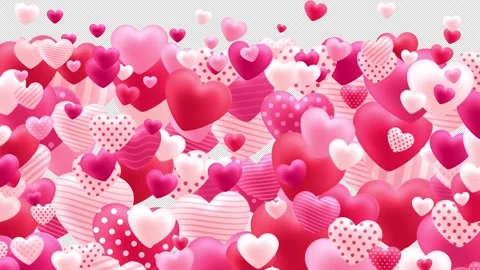 Hearts Transition Stock Footage 264681170