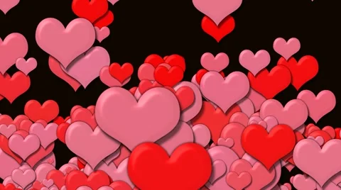 Hearts Transitions with Alpha 動画素材 5503044