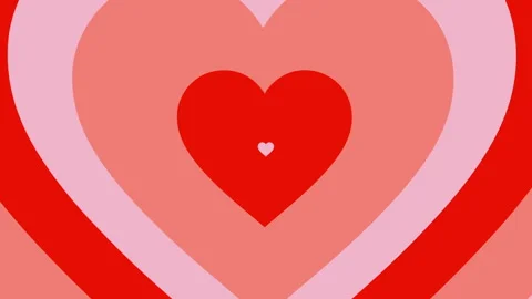 Hearts Tunnel Pink Stock Footage 169126350