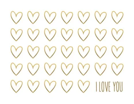 Hearts Valentine Background Stock Illustration