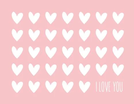 Hearts Valentine Background Stock Illustration