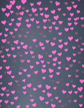 Hearts. Valentine's Day abstract background with hearts. IA technology Stock Illustration