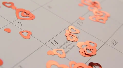 Hearts on valentines day Stock Footage 10566733