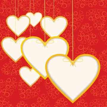 Hearts, valentines. Stock Illustration