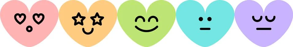 Hearts. Vector background in bold line style Stock Illustration