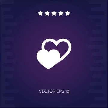 Hearts vector icon Stock Illustration