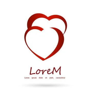 Hearts vector logo icon Stock Illustration