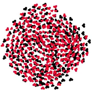 Hearts on white background Stock Illustration