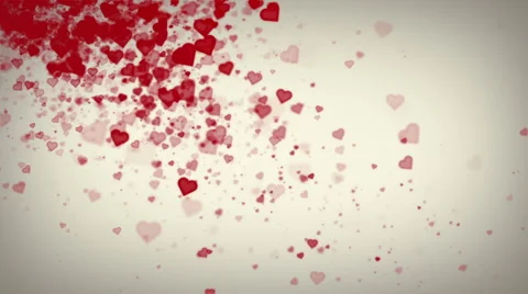 Hearts White Falling Stock Footage 44683854