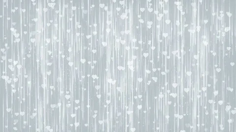 Hearts White Particles Background Stock Footage 85271243
