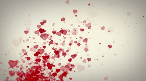 Hearts White Rising Stock-Footage 44684480