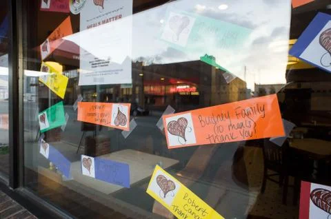 Hearts in Windows Stock Photos