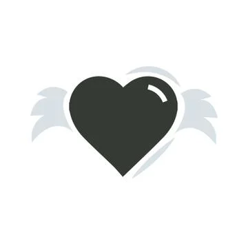 Hearts with wings Stock Illustration