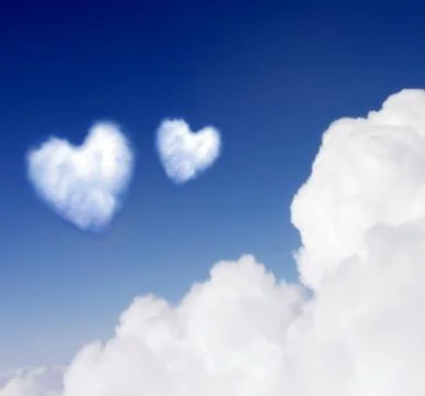 Heartshaped cloud Stock Illustration