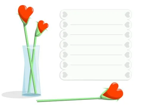 Heartshaped flowers. イラスト素材